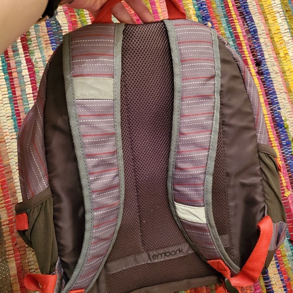 Embark Purple, Red, & Grey Backpack/Bookbag - Picture 5 of 8